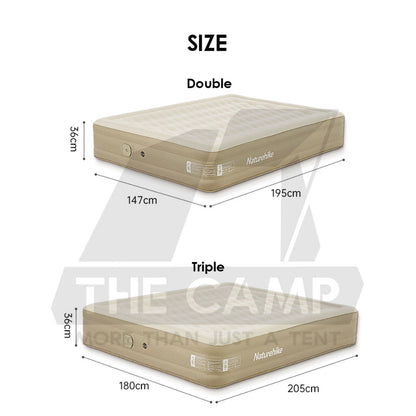 Naturehike Inflatable Triple Air Bed 36cm with Pump Mattress Tent Bag Pole Nail Peg Tarp Mobi Garden CNH22DZ015