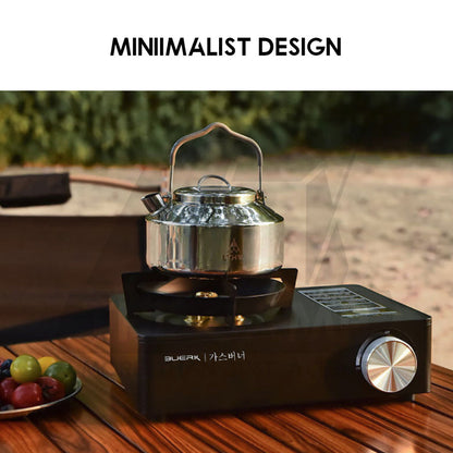 Buerk Mini Cassette Gas Stove 3.5KW Portable Cartridge Burner Furnace Outdoor Camping Picnic Windshield Pink Black Green