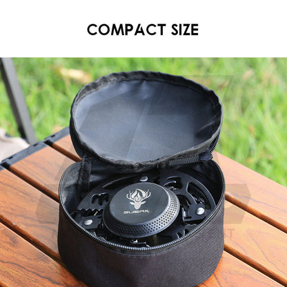 Buerk UFO Foldable Stove Portable Windproof 3800W Transformer Type Spider Tactical Style Black Dapur Khemah