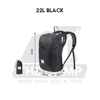 Naturehike Foldable Backpack 22L Nylon Outdoor Waterproof Folding Travel Storage Bag Ultralight Hiking NH17A017-B