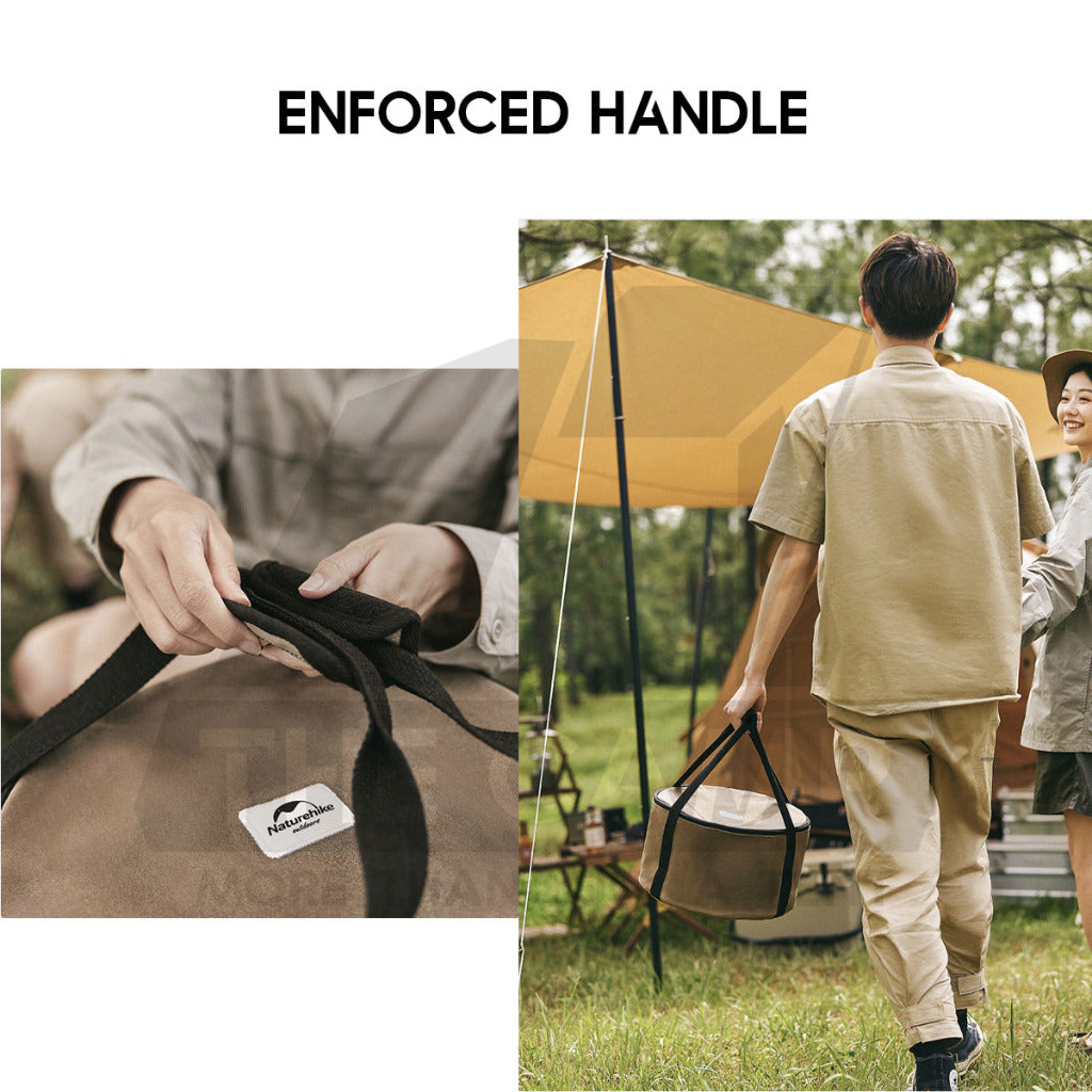 Naturehike Multipurpose Round Storage Bag Canvas Oil Wax Portable Camping Outdoor Flysheet Tarp Nail Peg Table NH20PJ129