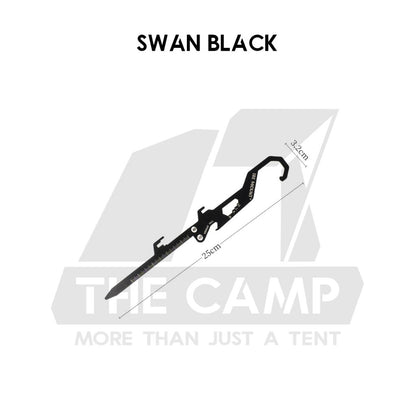 Outdoor Camping Hexagon Mosquito Coil Rack Holder with Hanging Hook Ring Standing Repellent Incense Tent Khaki Black