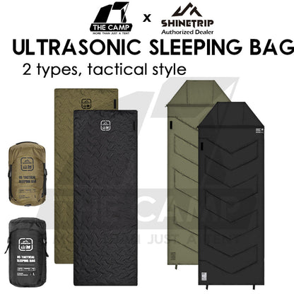 Shinetrip Ultrasonic Sleeping Bag Lightweight Hood Splashproof Washable Joinable Comforter Blanket Black Double