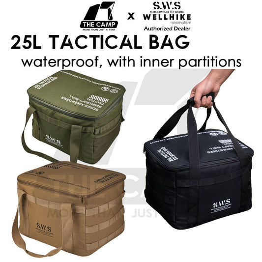 Wellhike SWS Tactical Storage Bag 25L Waterproof Large Capacity Outdoor Camping Cookware Equipment Stove Organizer Beg
