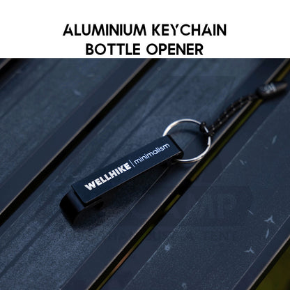 Wellhike SWS Bottle Opener EDC Aluminium Keychain Outdoor Camping Tactical Style Black
