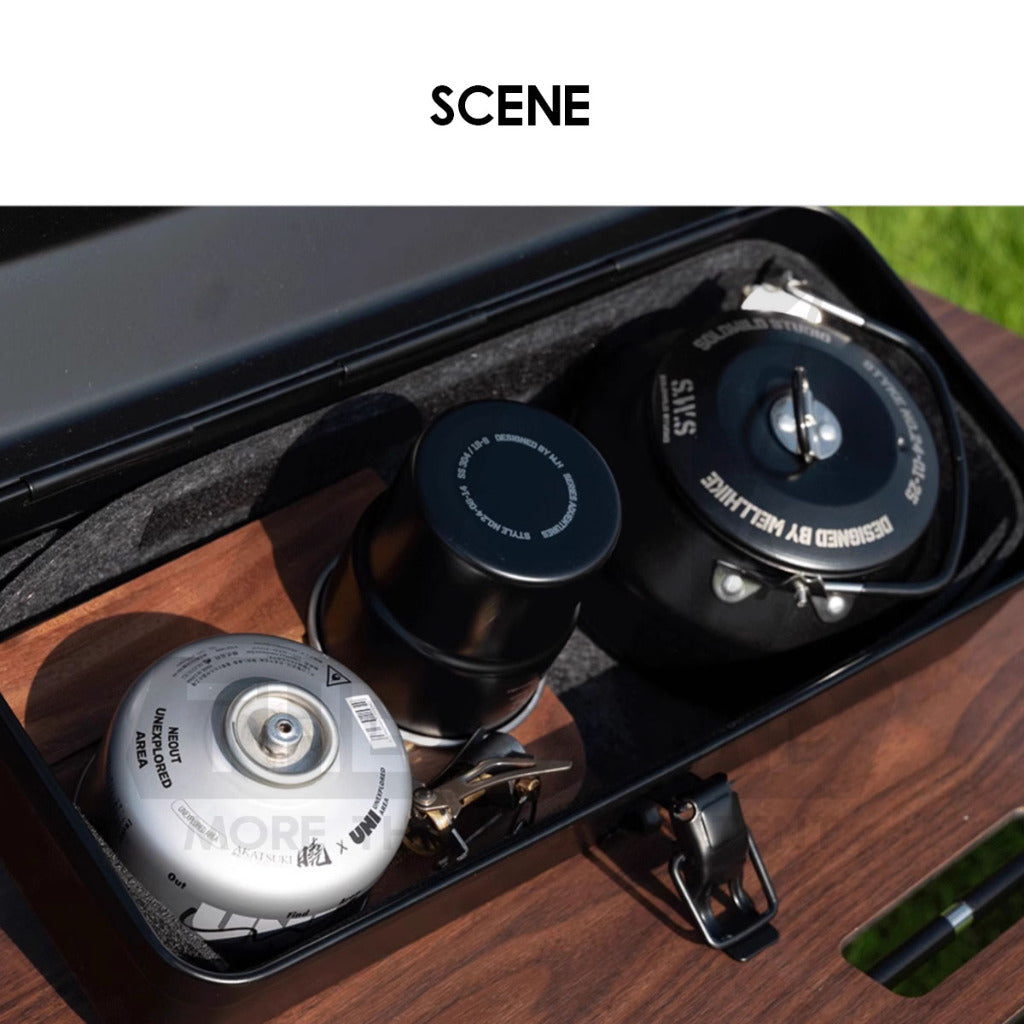 Wellhike SWS Tactical Tool Box Optional PU Handle Wood Plate Inner Bag Kettle Soto Stove Outdoor Camping Storage Case