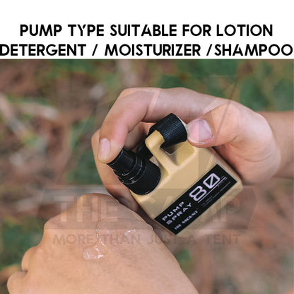Outdoor Camping Spray Pump Bottle 80ml Tactical Style Oil Perfume Lotion Detergent Case Liquid Container with Hook Strap