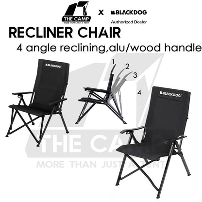 Blackdog Portable Adjustable Chair Arm Rest Reclining Recliner Outdoor Camping High Back CBD2450JJ024 CBD2450JJ042