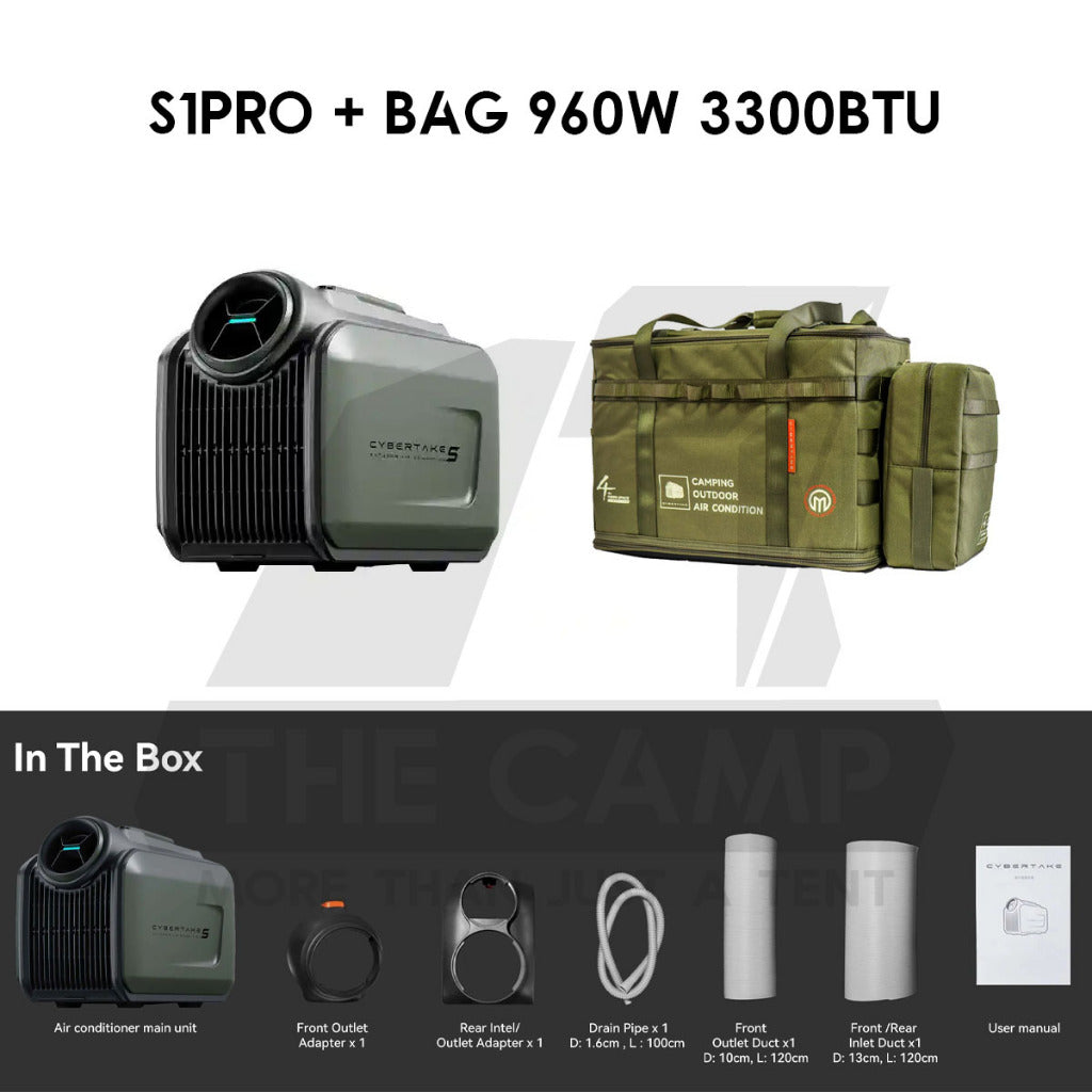 Cybertake S1 / S1 PRO /S2 PRO Portable Air Conditioner Tactical Style 240V Outdoor Camping Air Cond with Bag