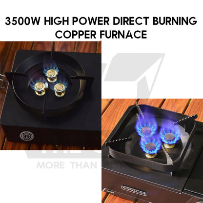 Buerk Mini Cassette Gas Stove 3.5KW Portable Cartridge Burner Furnace Outdoor Camping Picnic Windshield Pink Black Green
