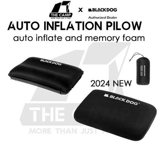 Blackdog Auto Inflation Sponge Memory Foam Pillow with Case Black for Bed Mattress Inflatable CBD2450WS045 BD-CQZ001