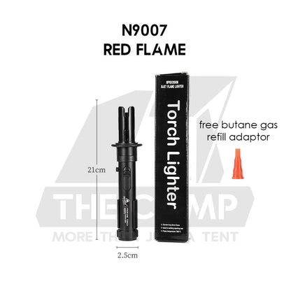 Black Samurai Fire Torch Outdoor Camping Blue Jet Flame Gun Butane Gas Burner Portable Metal Lighter Pemetik Api