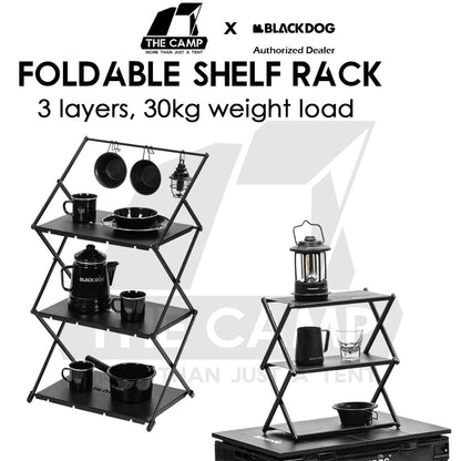 Blackdog Foldable Shelf Rack 3 Layers Outdoor Camping Portable Storage Table Stand CBD2450PJ010 CBD2450PJ020