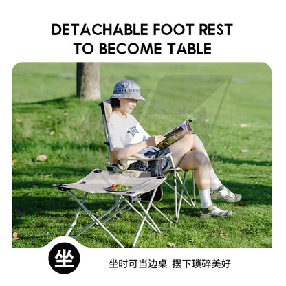 Naturehike Detachable 2 In 1 Lounge Chair T05J Recliner With Table Outdoor Camping Foot Rest Reclining CNK2350JJ011