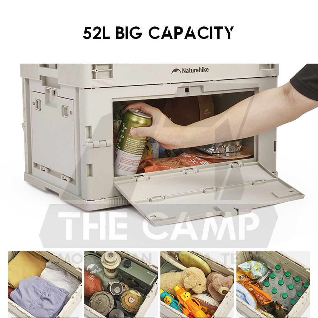 Naturehike Camping Folding Storage Box 23L 52L with Top 50L 80L Wood Base Outdoor Sport Family Hiking CNK2450XB020