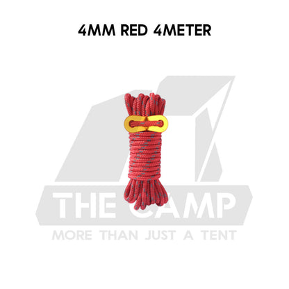Camping 4mm / 5mm Super Reflecitive 4meter or 8meter Paracord Rope Pulley Adjuster Flysheet Tarp Tent Camp Hiking Pole