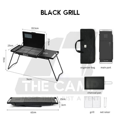Naturehike Dual Use BBQ Grill Table Charcoal Mini Portable Foldable Outdoor Camping Rack Stove Frying Pan CNK2450CF014