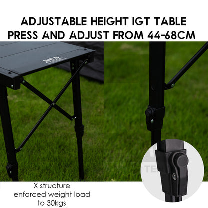 Wellhike SWS IGT Table Adjustable Height Expandable Side Spider Stove Acrylic Wood Plate Lamp Pole Water Dispenser