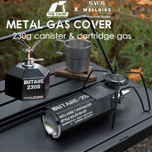 Wellhike SWS Metal Gas Cover / Sleeve Tactical Style Outdoor Camping Butane Protective Case Canister Cartridge