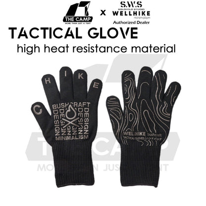 Wellhike SWS Tactical Glove Fire Heat Resistance Black Outdoor Camping Flame Retardant Heat Insulation