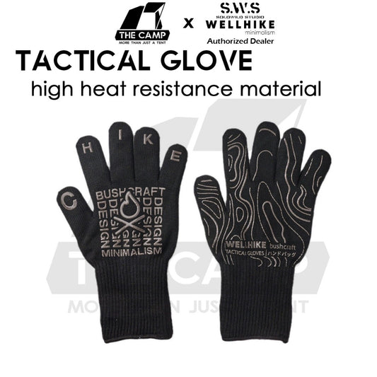 Wellhike SWS Tactical Glove Fire Heat Resistance Black Outdoor Camping Flame Retardant Heat Insulation