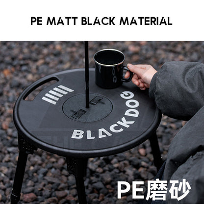 Blackdog Portable Table Stool Round Adjustable Height Heavy Duty with Lamp Pole Meja Hitam CBD2550JJ025