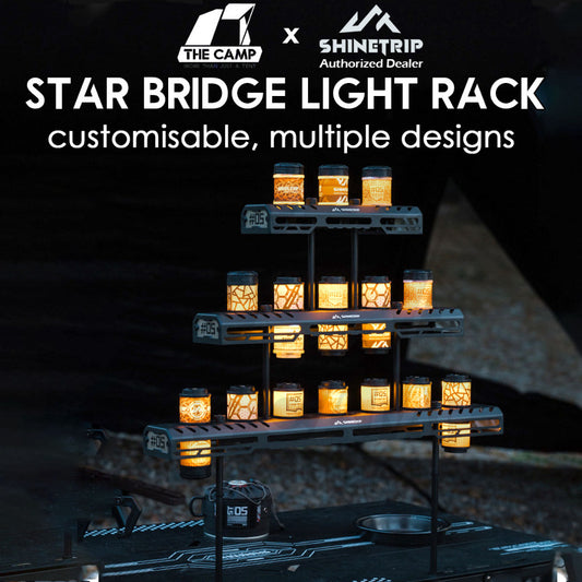 Shinetrip Star Bridge Light Rack Tactical Table Rack for 19 Light 38 Explore Goal Zero Lampu Outdoor Camping Tripod