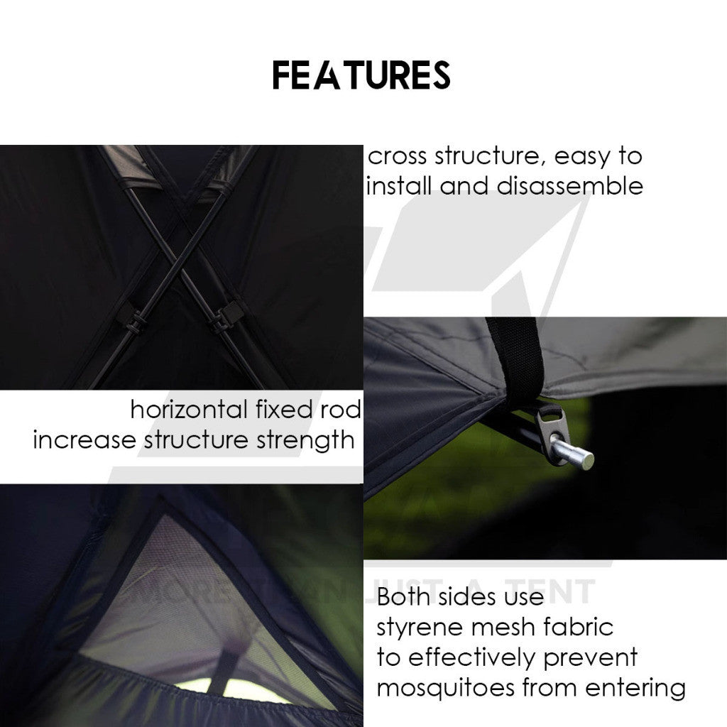 Wellhike SWS 2 Person Hiking Tent Morning Mist Lightweight Portable with Mesh Outdoor Camping Solo Khemah Rain Cover