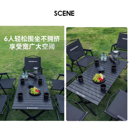 Blackdog Camping Table Folding Foldable Black Egg Roll Outdoor Aluminium Carbon Steel CBD2550JJ032 CBD2550JJ012