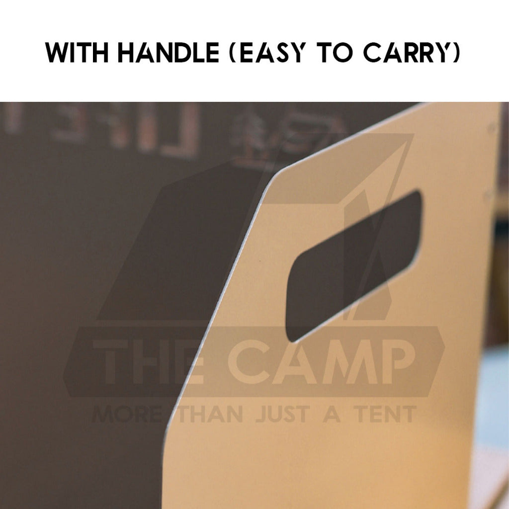 Foldable Outdoor Windshield 3 4 Fold Top Stove Windscreen Wind Sheild Portable Camping Cooking Cookware Pot Grill Pan