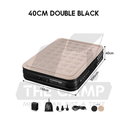 Blackdog Inflatable Air Bed 25cm 40cm Built in Pump Single Double Black Mattress Inflatable CBD2550WS037 CBD2450WS027