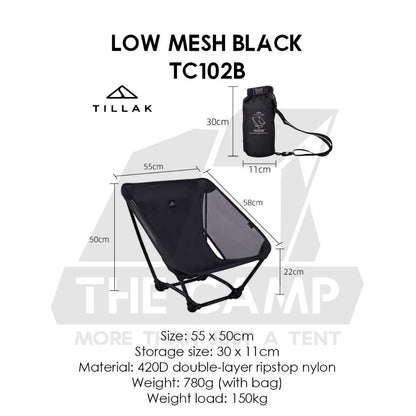 Tillak Moon Chair Low Back High Back 1000D Cordura Foldable Outdoor Camping Compact Size Kerusi Healing