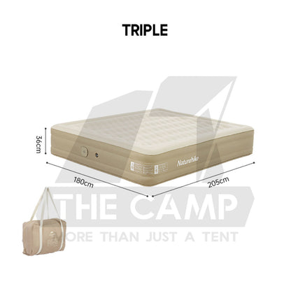 Naturehike Inflatable Triple Air Bed 36cm with Pump Mattress Tent Bag Pole Nail Peg Tarp Mobi Garden CNH22DZ015