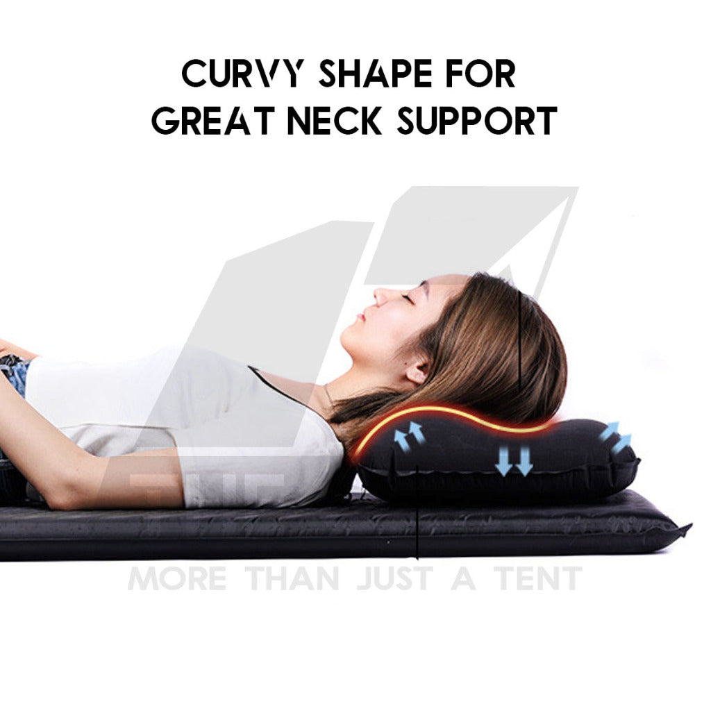 Blackdog Auto Inflation Sponge Memory Foam Pillow with Case Black for Bed Mattress Inflatable CBD2450WS045 BD-CQZ001