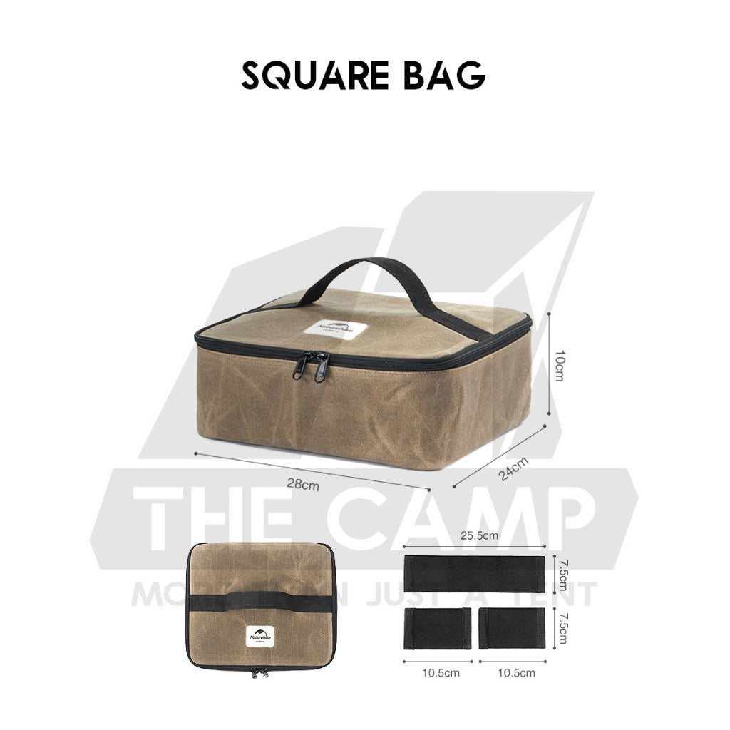 Naturehike Multipurpose Round Storage Bag Canvas Oil Wax Portable Camping Outdoor Flysheet Tarp Nail Peg Table NH20PJ129