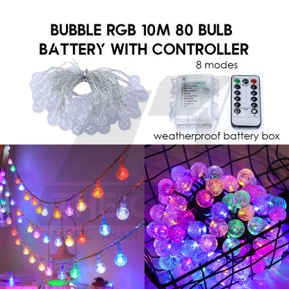 Outdoor LED Fairy Light Bulb Ball String USB Battery 3m 6m 10m Camping Wedding Decoration Xmas Weatherproof