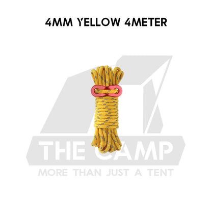 Camping 4mm / 5mm Super Reflecitive 4meter or 8meter Paracord Rope Pulley Adjuster Flysheet Tarp Tent Camp Hiking Pole