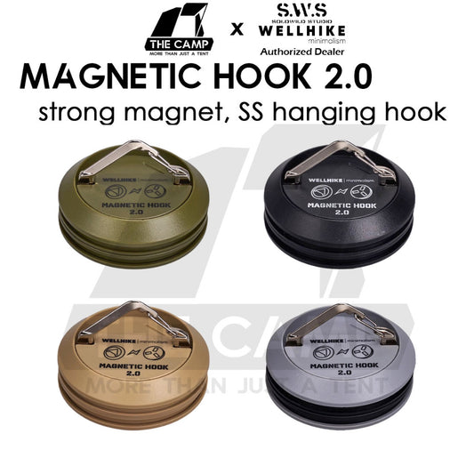 Wellhike SWS Magnetic Hook 2.0 Stainless Steel Hook Strong Flysheet Tarp Tent Magnet Clip Hanger Light Lamp Hamburger