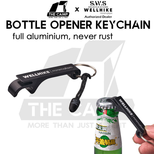 Wellhike SWS Bottle Opener EDC Aluminium Keychain Outdoor Camping Tactical Style Black