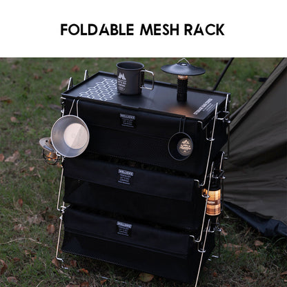 Wellhike SWS Stackable Mesh Rack Multi Layer with Optional Surface Plate Panel Outdoor Camping Portable Tactical Style