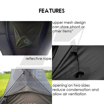 Wellhike SWS 2 Person Hiking Tent Morning Mist Lightweight Portable with Mesh Outdoor Camping Solo Khemah Rain Cover