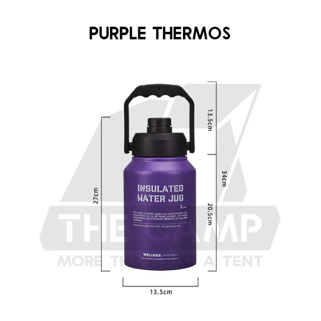 Wellhike SWS 2L Thermos Bottle Tactical Portable Outdoor Camping Travel Stainless Steel 304 Ice Bucket Case