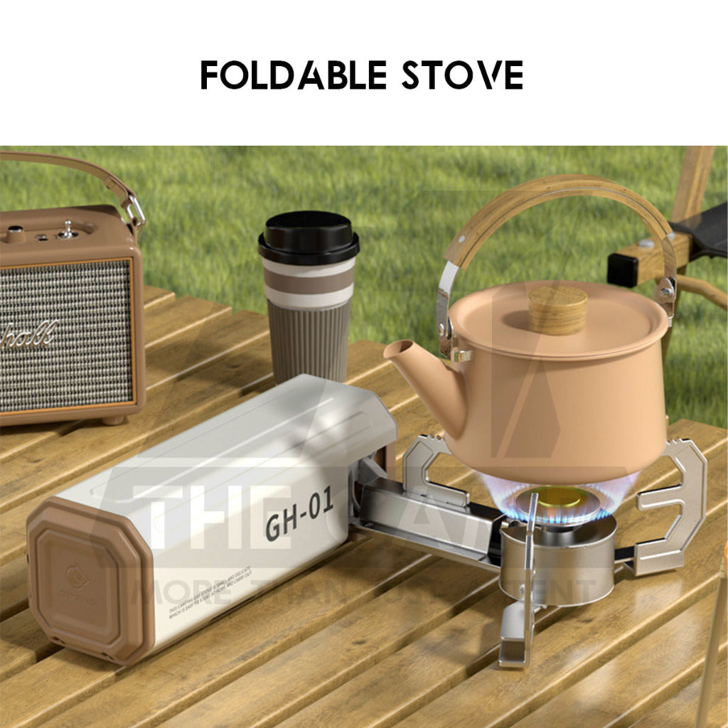 2800W 4800W Portable Folding Stove Outdoor Camping 1 Head 3 Head Cooking Cassette Gas Burner Foldable BRS Black