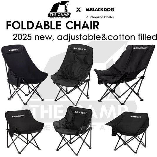 Blackdog Foldable Chair Camping Outdoor Foldable Folding Moon Chair Tent Table Flysheet Black CBD2300JJ020 CBD2300JJ026