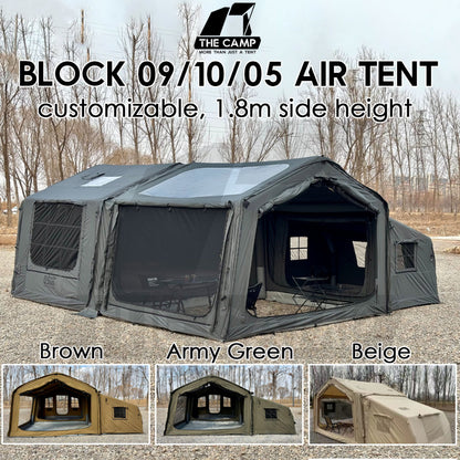 Spark Block 09 10 05 Air Tent Large Space Tactical Style Grey Black Khaki Beige Army Green Inflatable Khemah Angin Coody