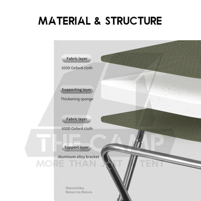 Naturehike XL01 Foldable Stool Chair Heavy Duty One Piece Design Compact Leg Rest Outdoor Camping CNK2550JJ011