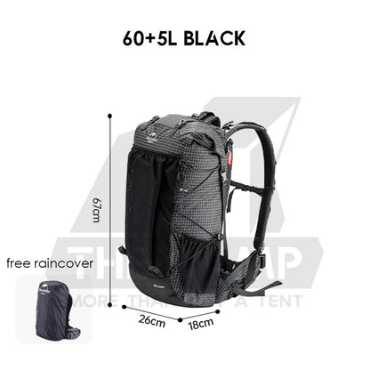 Naturehike Hiking Backpack Bag 40L+5L 60L+5L 70L+5L Climbing Waterproof with Rain Cover NH70B070-B NH19BP095 NH20BB113