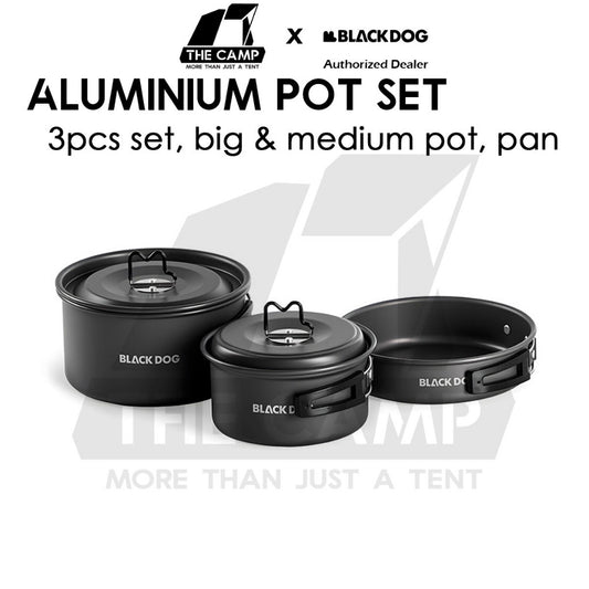 Blackdog Aluminium Pot Set Cookware Cooking Set Kettle Pan Pot Camping Outdoor Picnic CBD2550CF012