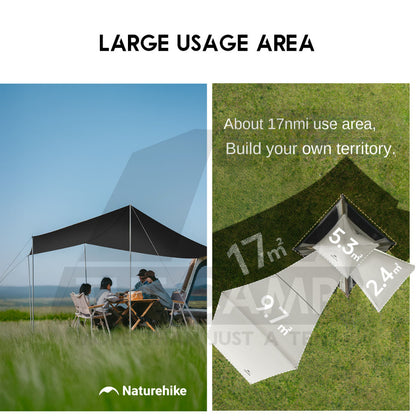 Naturehike Ango Air Pro Air Tent Built in Air Pump With Extended Flysheet 4 pax Outdoor Camping Khemah CNK2550WS017