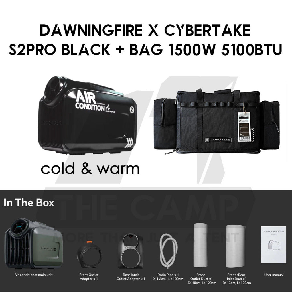 Cybertake S1 / S1 PRO /S2 PRO Dawning Fire Black Portable Air Conditioner Tactical Style 240V Outdoor Camping Air Cond